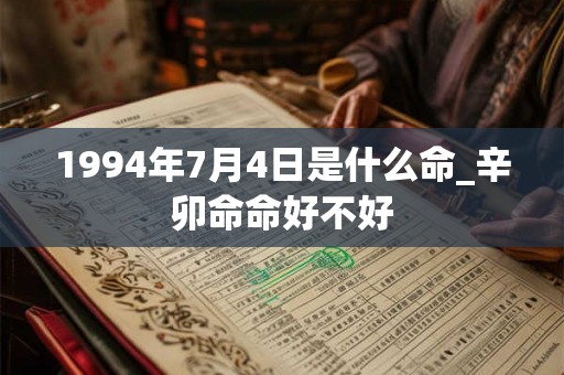 1994年7月4日是什么命_辛卯命命好不好