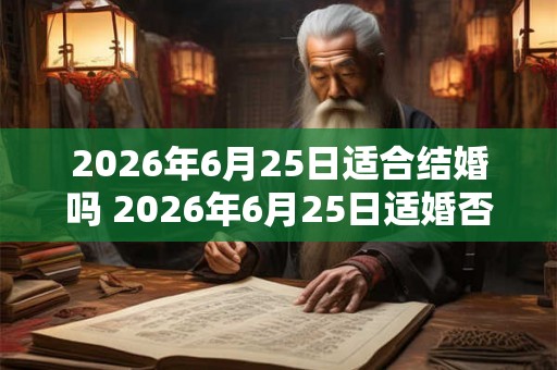 2026年6月25日适合结婚吗 2026年6月25日适婚否 2026年6月25日适合结婚吗 2026年6月25日适婚否