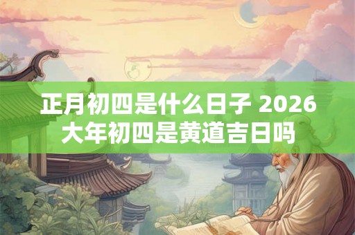 正月初四是什么日子 2026大年初四是黄道吉日吗 正月初四是什么日子 2026大年初四是黄道吉日吗