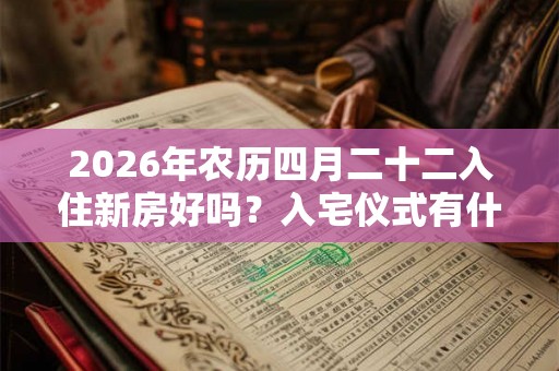 2026年农历四月二十二入住新房好吗？入宅仪式有什么步骤？