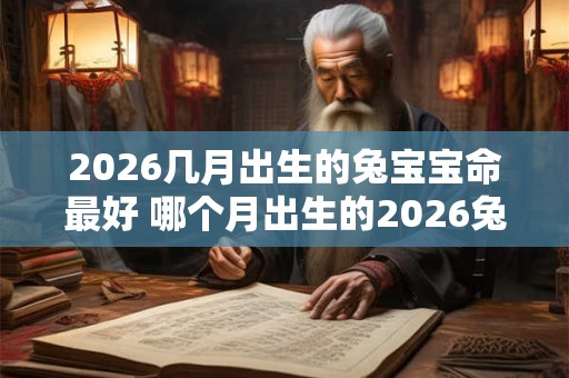 2026几月出生的兔宝宝命最好 哪个月出生的2026兔宝宝运势最佳