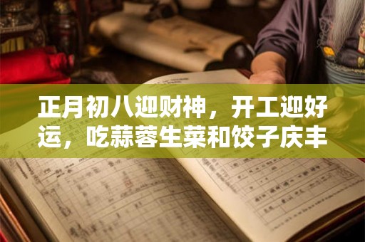 正月初八迎财神，开工迎好运，吃蒜蓉生菜和饺子庆丰收