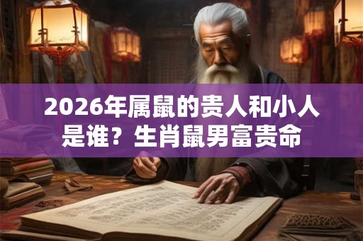 2026年属鼠的贵人和小人是谁？生肖鼠男富贵命