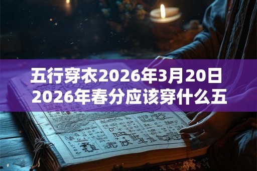 五行穿衣2026年3月20日 2026年春分应该穿什么五行之衬你知道吗