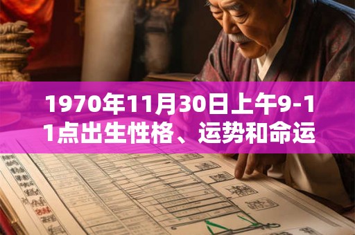 1970年11月30日上午9-11点出生性格、运势和命运
