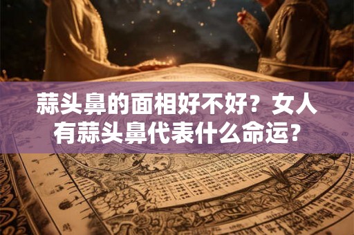 蒜头鼻的面相好不好？女人有蒜头鼻代表什么命运？