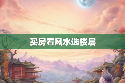 买房看风水选楼层