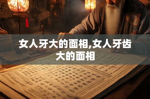 女人牙大的面相,女人牙齿大的面相