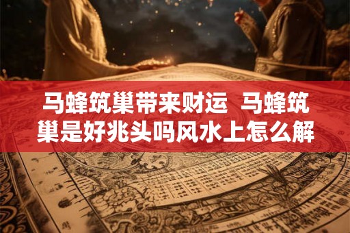 马蜂筑巢带来财运 马蜂筑巢是好兆头吗风水上怎么解释 马蜂筑巢带来财运 马蜂筑巢是好兆头吗风水上怎么解释