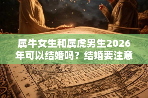 属牛女生和属虎男生2026年可以结婚吗？结婚要注意什么？