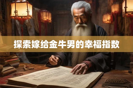 探索嫁给金牛男的幸福指数