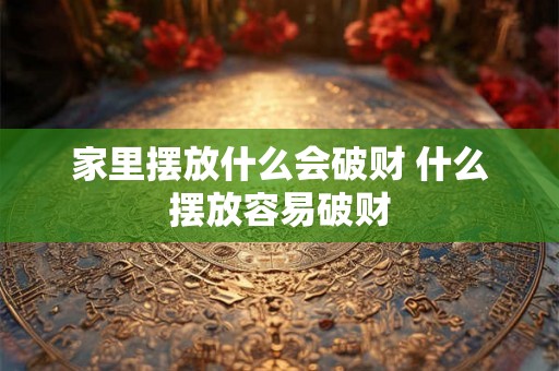 家里摆放什么会破财 什么摆放容易破财 家里摆放什么会破财 什么摆放容易破财