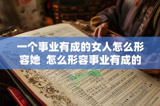 一个事业有成的女人怎么形容她  怎么形容事业有成的女人