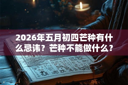 2026年五月初四芒种有什么忌讳？芒种不能做什么？