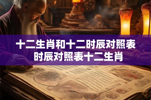 十二生肖和十二时辰对照表  时辰对照表十二生肖