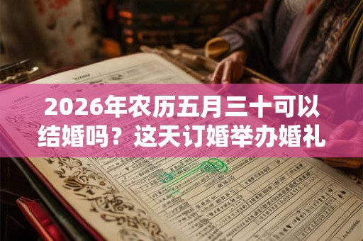 2026年农历五月三十可以结婚吗？这天订婚举办婚礼好吗？