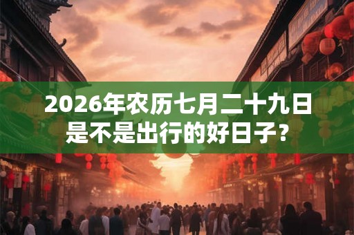 2026年农历七月二十九日是不是出行的好日子？