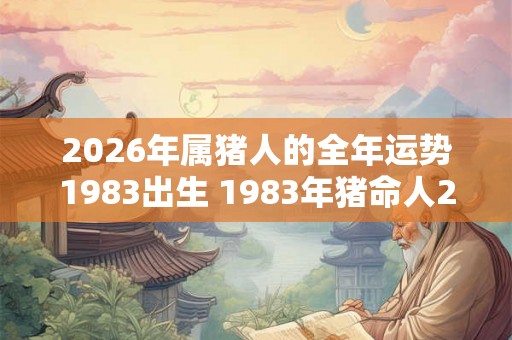 2026年属猪人的全年运势1983出生 1983年猪命人2026年运势如何