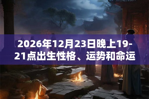 2026年12月23日晚上19-21点出生性格、运势和命运