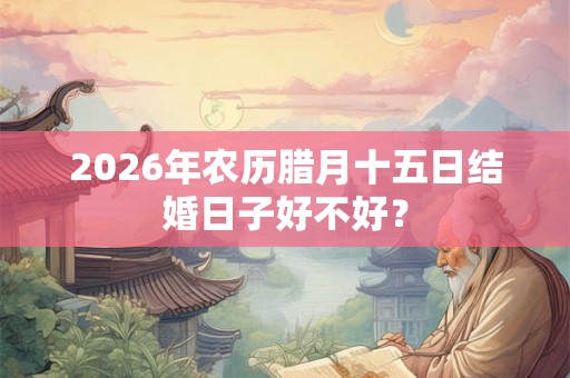 2026年农历腊月十五日结婚日子好不好？