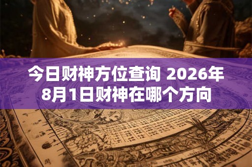 今日财神方位查询 2026年8月1日财神在哪个方向
