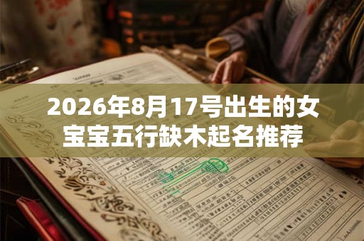 2026年8月17号出生的女宝宝五行缺木起名推荐