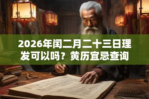 2026年闰二月二十三日理发可以吗?黄历宜忌查询 2026年闰二月二十三日理发可以吗?黄历宜忌查询