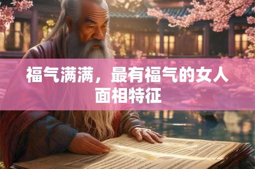 福气满满，最有福气的女人面相特征
