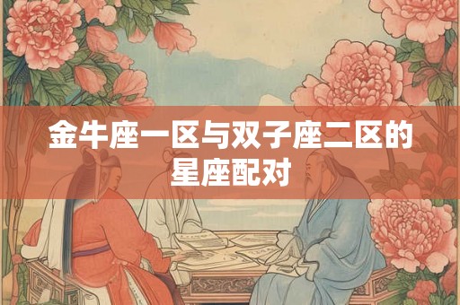 金牛座一区与双子座二区的星座配对