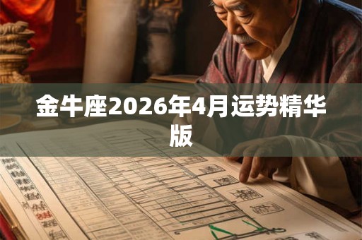 金牛座2026年4月运势精华版