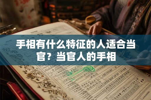 手相有什么特征的人适合当官？当官人的手相