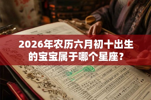 2026年农历六月初十出生的宝宝属于哪个星座？