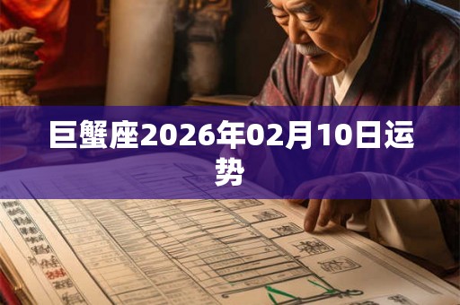 巨蟹座2026年02月10日运势