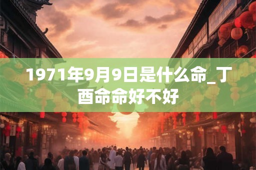 1971年9月9日是什么命_丁酉命命好不好