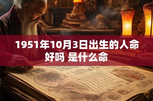 1951年10月3日出生的人命好吗 是什么命