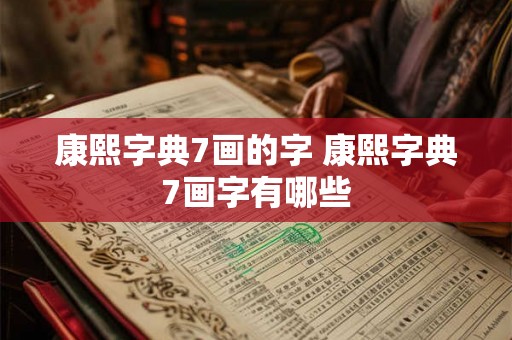 康熙字典7画的字 康熙字典7画字有哪些