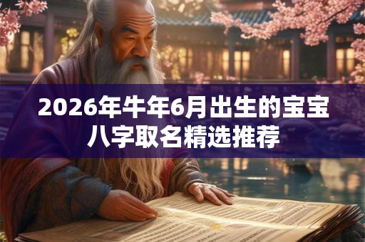 2026年牛年6月出生的宝宝八字取名精选推荐 2026年牛年6月出生的宝宝八字取名精选推荐