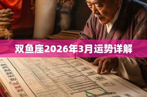 双鱼座2026年3月运势详解