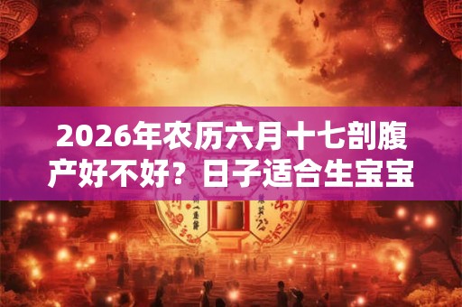 2026年农历六月十七剖腹产好不好？日子适合生宝宝吗？