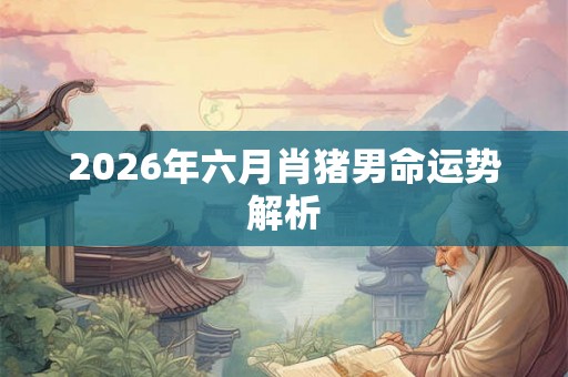 2026年六月肖猪男命运势解析