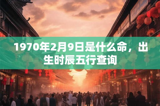 1970年2月9日是什么命，出生时辰五行查询