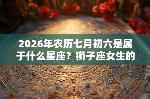 2026年农历七月初六是属于什么星座？狮子座女生的性格怎样？