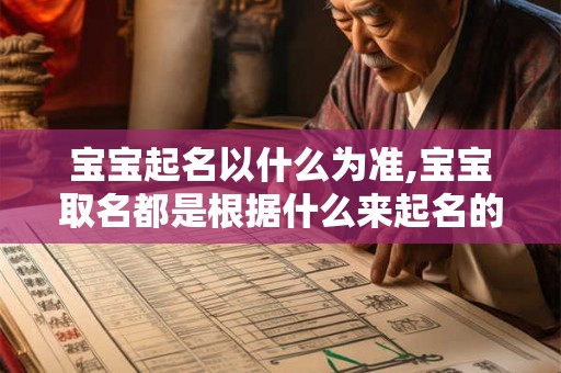 宝宝起名以什么为准,宝宝取名都是根据什么来起名的？
