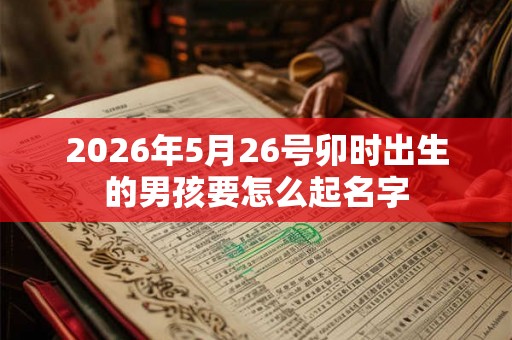 2026年5月26号卯时出生的男孩要怎么起名字