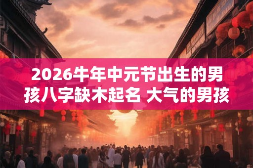 2026牛年中元节出生的男孩八字缺木起名 大气的男孩名字推荐