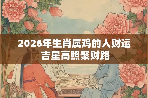 2026年生肖属鸡的人财运 吉星高照聚财路