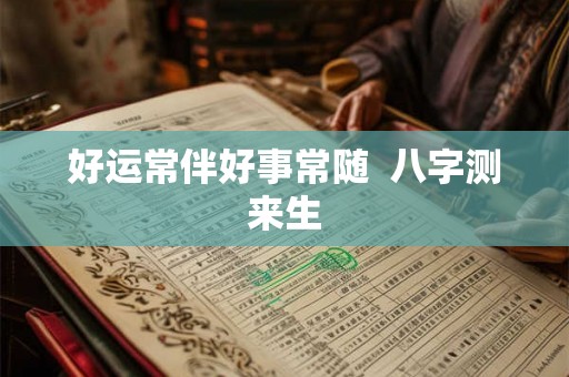 好运常伴好事常随 八字测来生 好运常伴好事常随 八字测来生