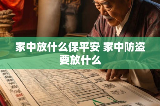 家中放什么保平安 家中防盗要放什么
