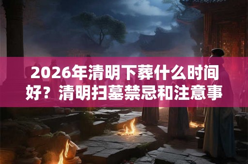 2026年清明下葬什么时间好?清明扫墓禁忌和注意事项 2026年清明下葬什么时间好?清明扫墓禁忌和注意事项