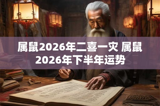 属鼠2026年二喜一灾 属鼠2026年下半年运势 属鼠2026年二喜一灾 属鼠2026年下半年运势